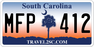 SC license plate MFP412