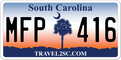 SC license plate MFP416