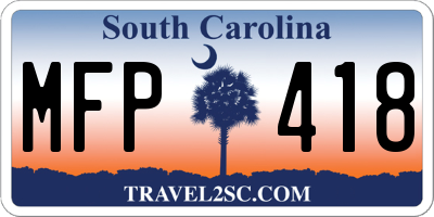 SC license plate MFP418