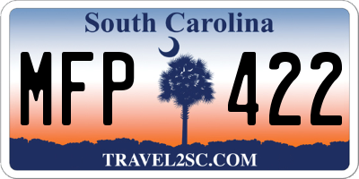 SC license plate MFP422
