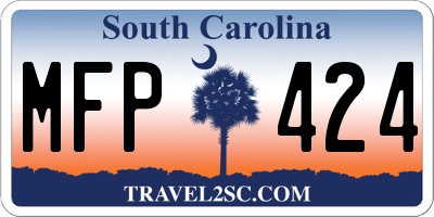 SC license plate MFP424