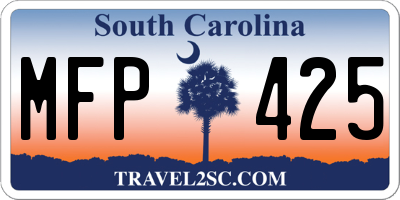 SC license plate MFP425