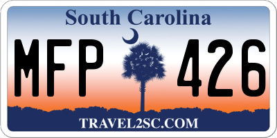 SC license plate MFP426