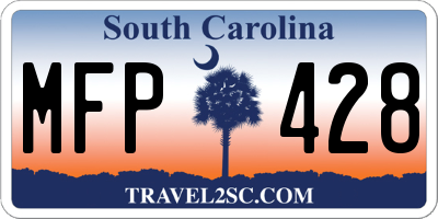 SC license plate MFP428