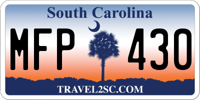SC license plate MFP430