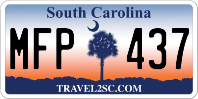 SC license plate MFP437
