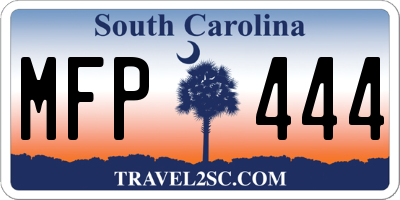 SC license plate MFP444