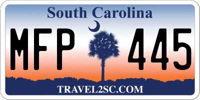 SC license plate MFP445