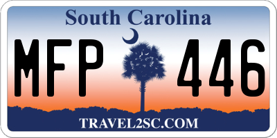 SC license plate MFP446