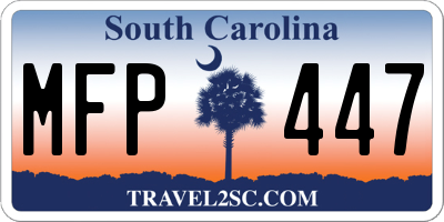SC license plate MFP447