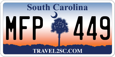 SC license plate MFP449