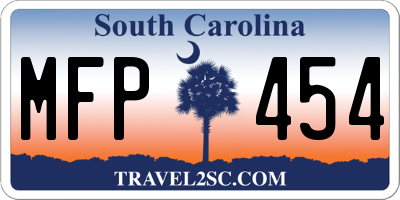 SC license plate MFP454