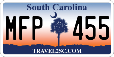 SC license plate MFP455