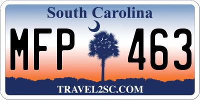 SC license plate MFP463