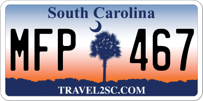 SC license plate MFP467