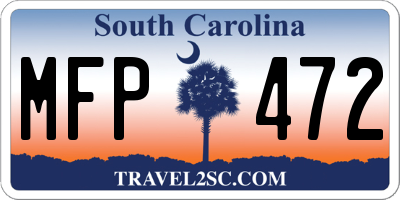 SC license plate MFP472