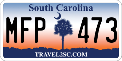 SC license plate MFP473