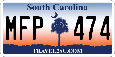 SC license plate MFP474