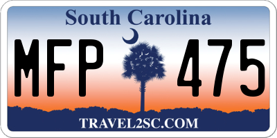 SC license plate MFP475