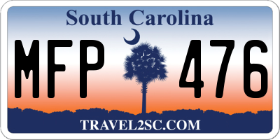 SC license plate MFP476