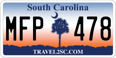 SC license plate MFP478