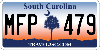 SC license plate MFP479