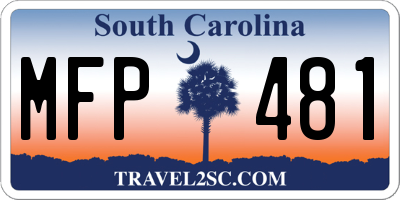 SC license plate MFP481