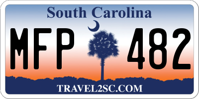 SC license plate MFP482