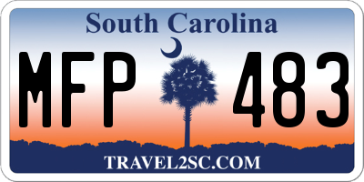 SC license plate MFP483