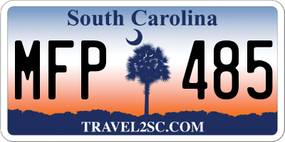 SC license plate MFP485