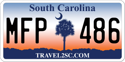 SC license plate MFP486