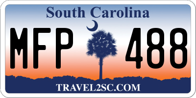 SC license plate MFP488