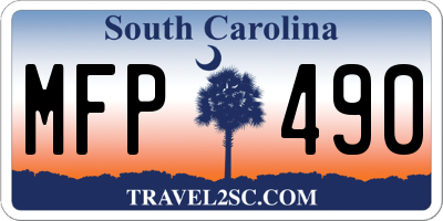 SC license plate MFP490
