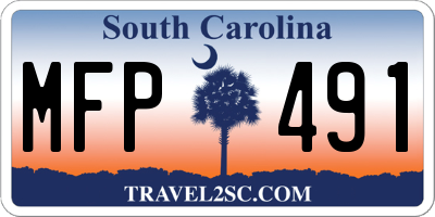 SC license plate MFP491