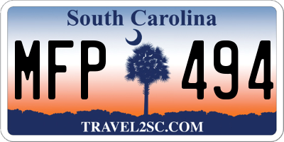 SC license plate MFP494