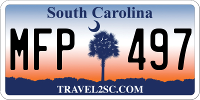 SC license plate MFP497