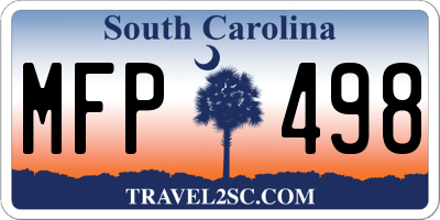 SC license plate MFP498