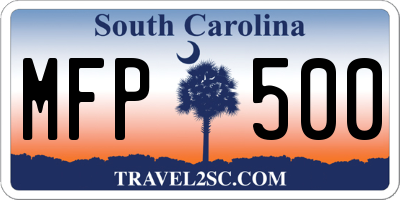 SC license plate MFP500