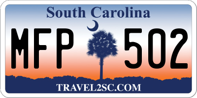 SC license plate MFP502