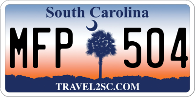SC license plate MFP504