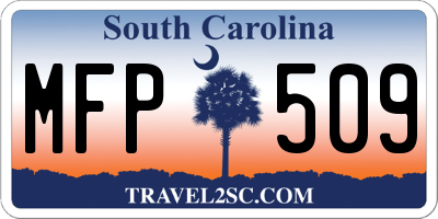 SC license plate MFP509