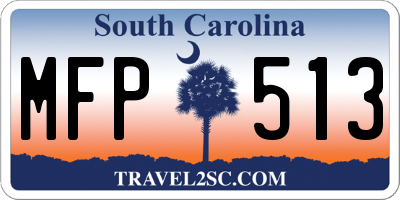 SC license plate MFP513