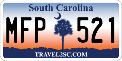 SC license plate MFP521