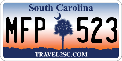 SC license plate MFP523