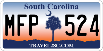 SC license plate MFP524