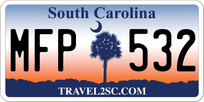 SC license plate MFP532