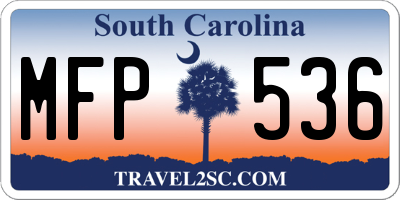SC license plate MFP536
