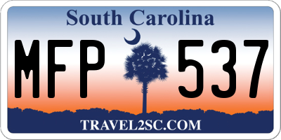 SC license plate MFP537