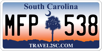 SC license plate MFP538
