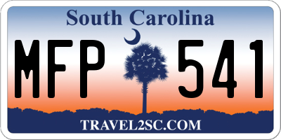 SC license plate MFP541
